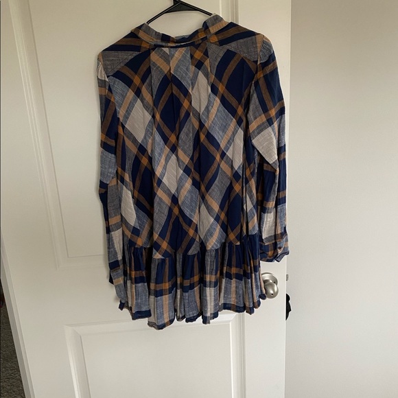 Free People Plaid Ruffled Button Down - Picture 7 of 8